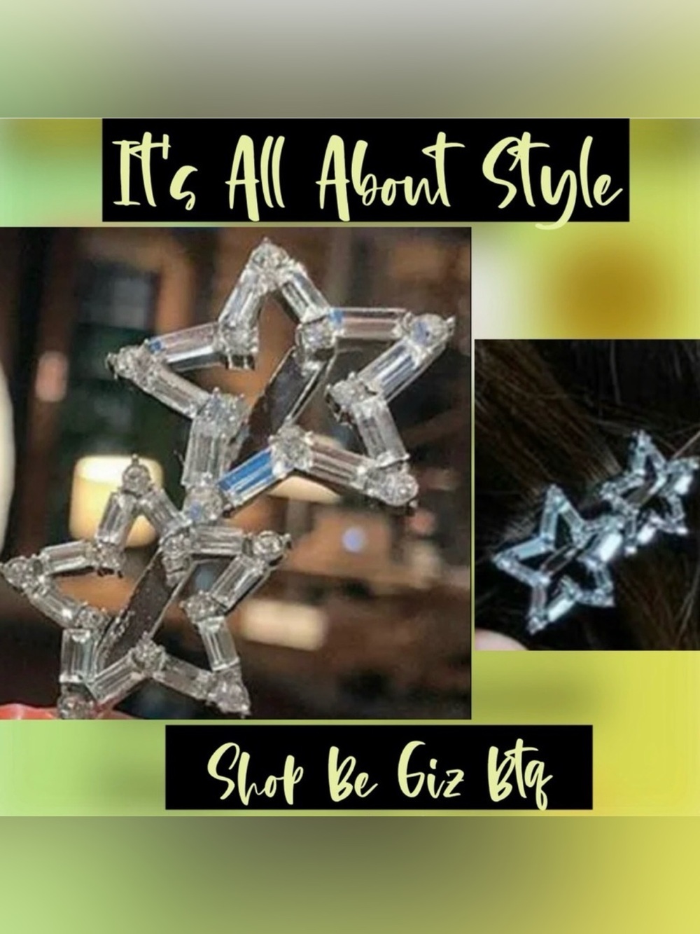 Super Elegant Embellished Hairpin to Enhance your Casual or Night Our Hair look